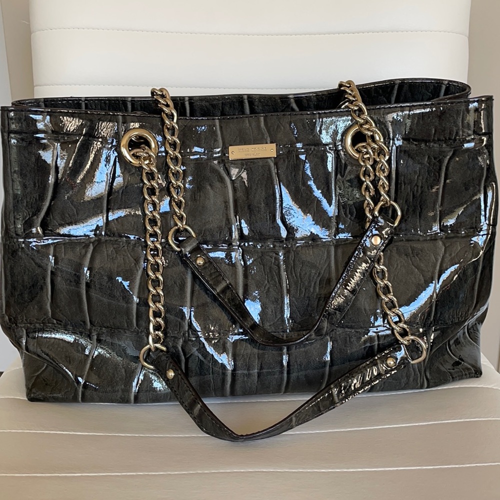 Kate Spade - Croc Embossed Patent Leather Bag
